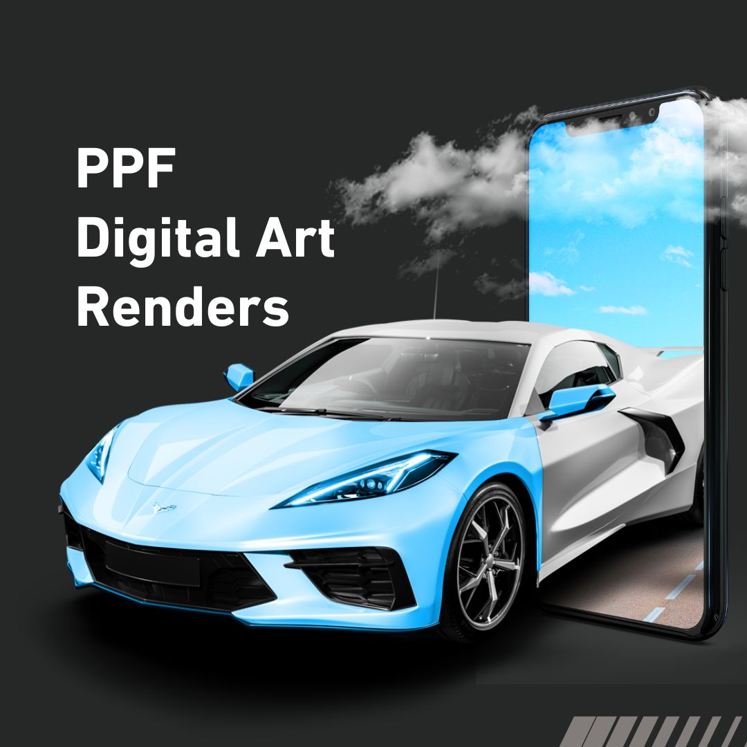Paint protection film coverage digital render