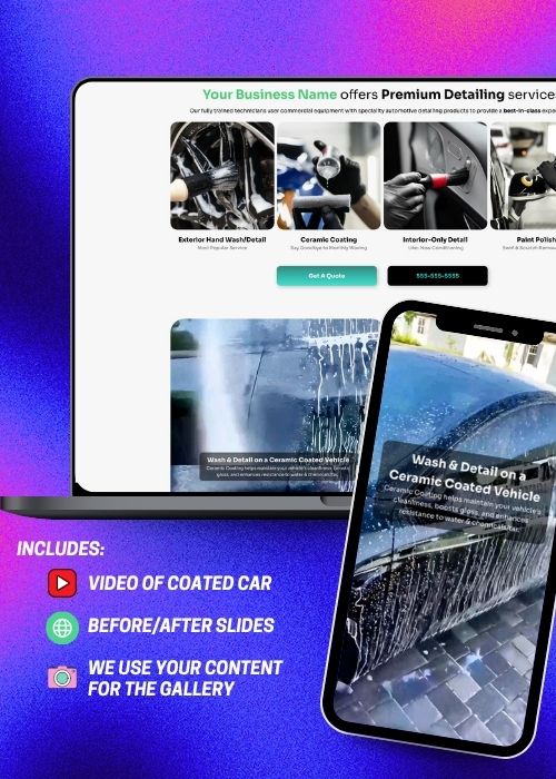 Detailing Landing Page