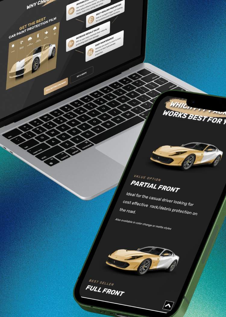 Paint Protection Film Landing Page