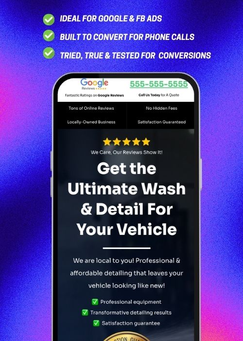 Detailing Landing Page