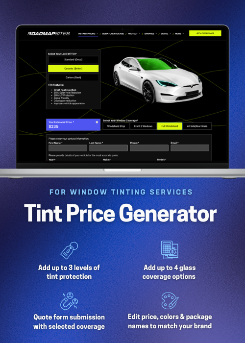 Instant Price Generator For PPF and Tint